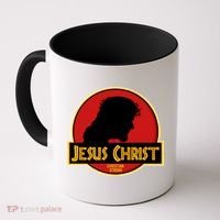 Jurassic Jesus Christ Christian Faith Coffee Mug thumb 0