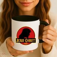 Jurassic Jesus Christ Christian Faith Coffee Mug thumb 3