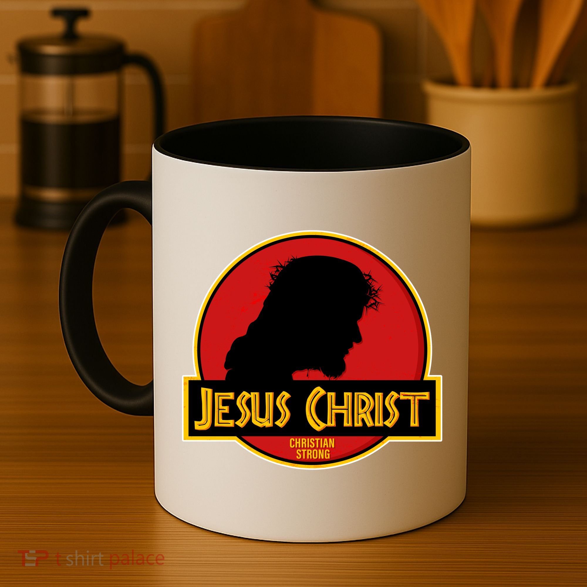 Jurassic Jesus Christ Christian Faith Coffee Mug
