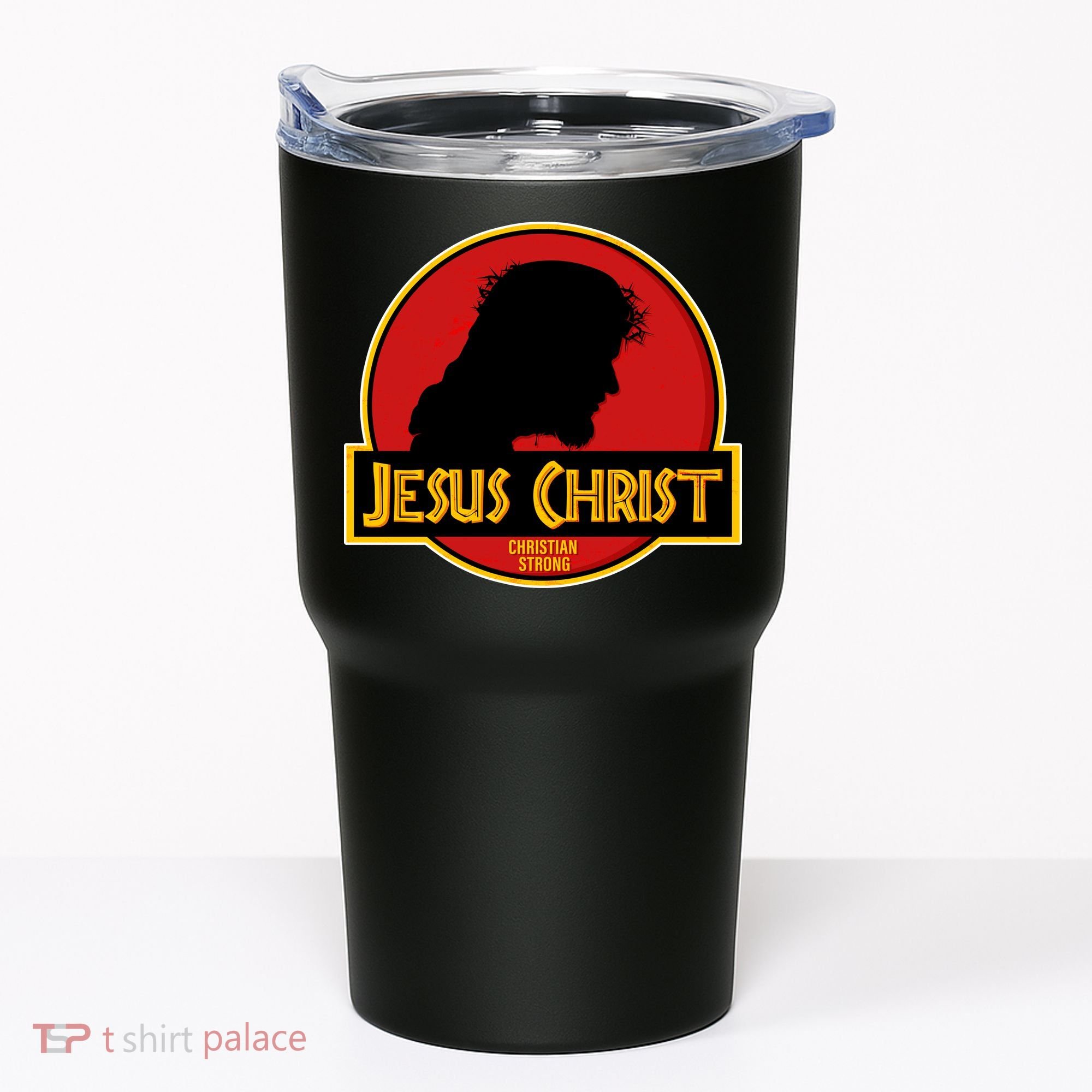 Jurassic Jesus Christ Christian Faith Tumbler