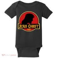 Jurassic Jesus Christ Christian Faith Baby Bodysuit thumb 0