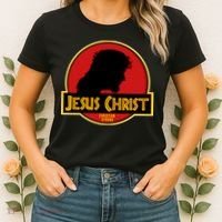 Jurassic Jesus Christ Christian Faith Women's T-Shirt thumb 2