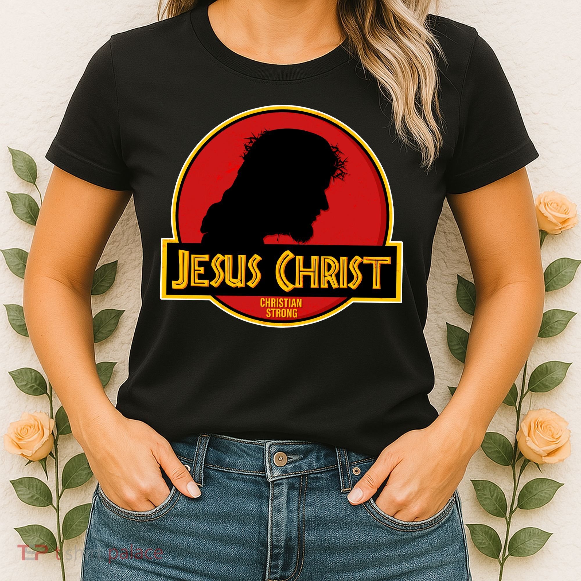 Jurassic Jesus Christ Christian Faith Women's T-Shirt