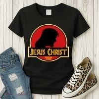 Jurassic Jesus Christ Christian Faith Women's T-Shirt thumb 3