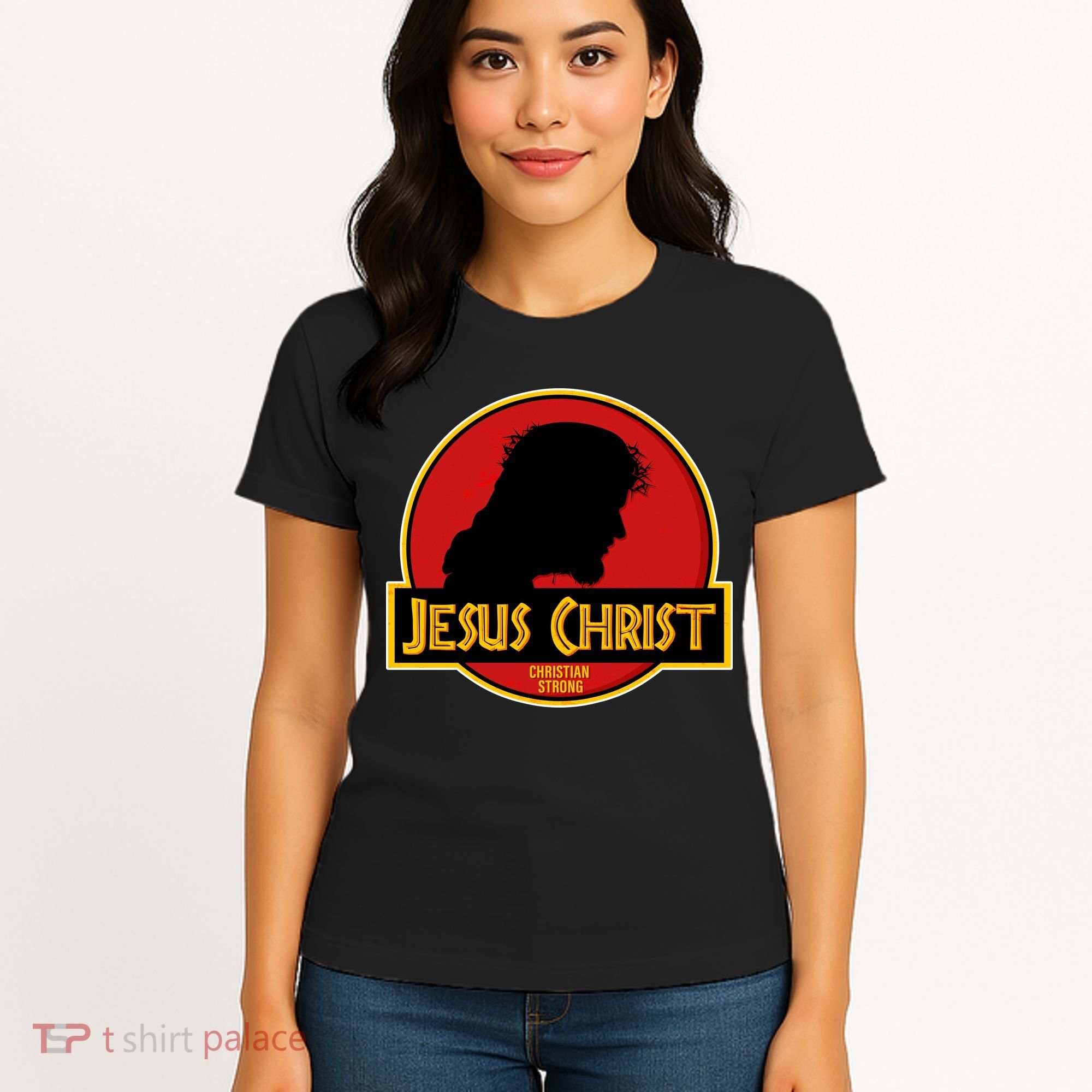 Jurassic Jesus Christ Christian Faith Women's T-Shirt