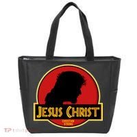 Jurassic Jesus Christ Christian Faith Tote Bag thumb 0