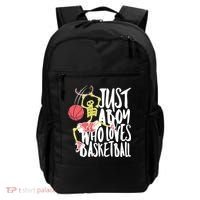 Just A Boy Who Loves Basketball Skeleton Backpack thumb 0