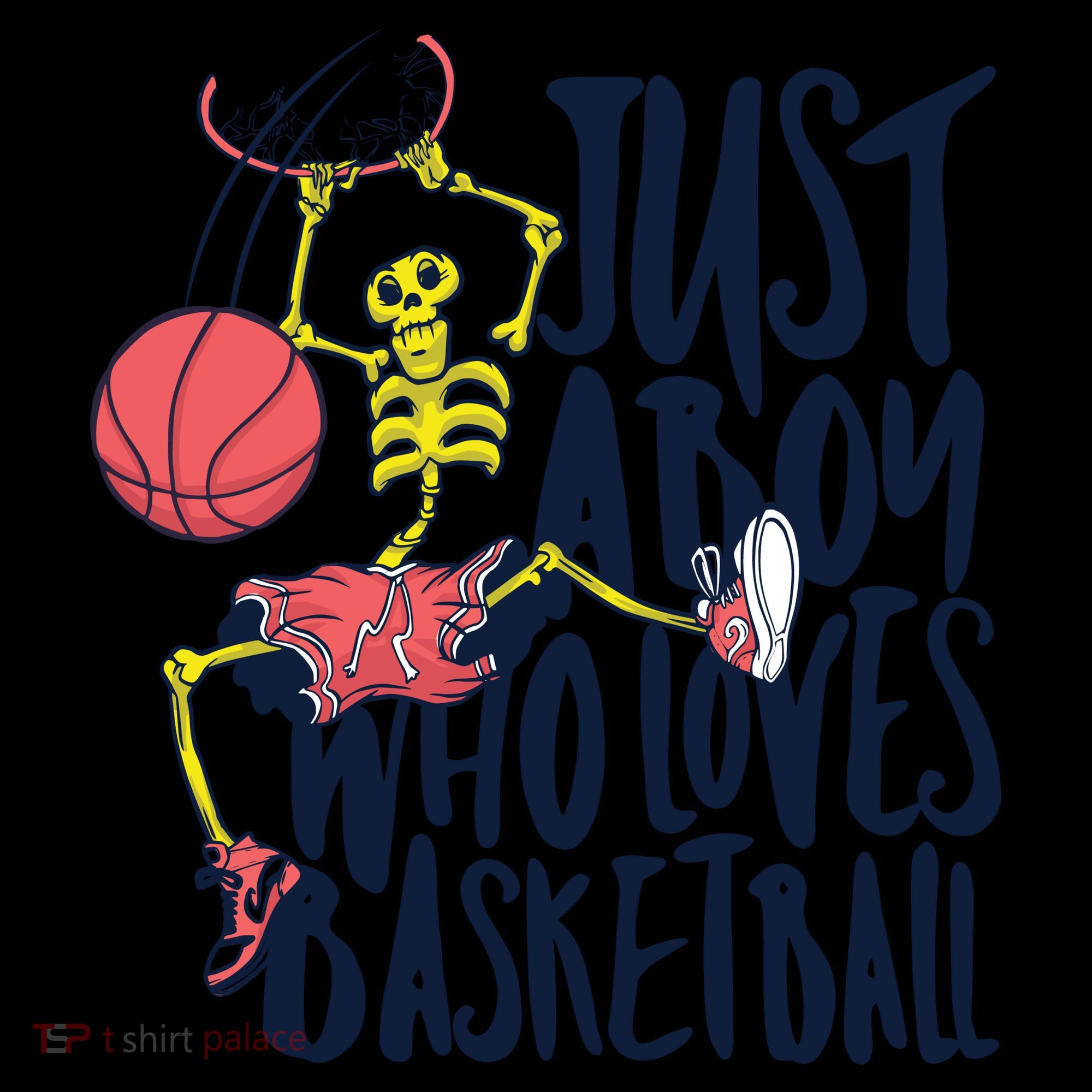 Just A Boy Who Loves Basketball Skeleton Coffee Mug