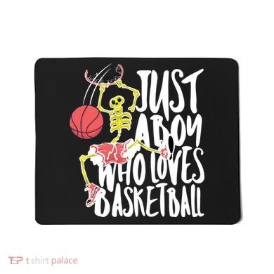 Just A Boy Who Loves Basketball Skeleton Mousepad