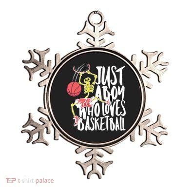 Just A Boy Who Loves Basketball Skeleton Ornament