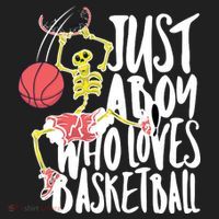 Just A Boy Who Loves Basketball Skeleton Hat thumb 2