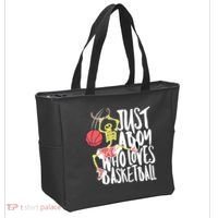 Just A Boy Who Loves Basketball Skeleton Tote Bag thumb 2