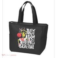Just A Boy Who Loves Basketball Skeleton Tote Bag thumb 3