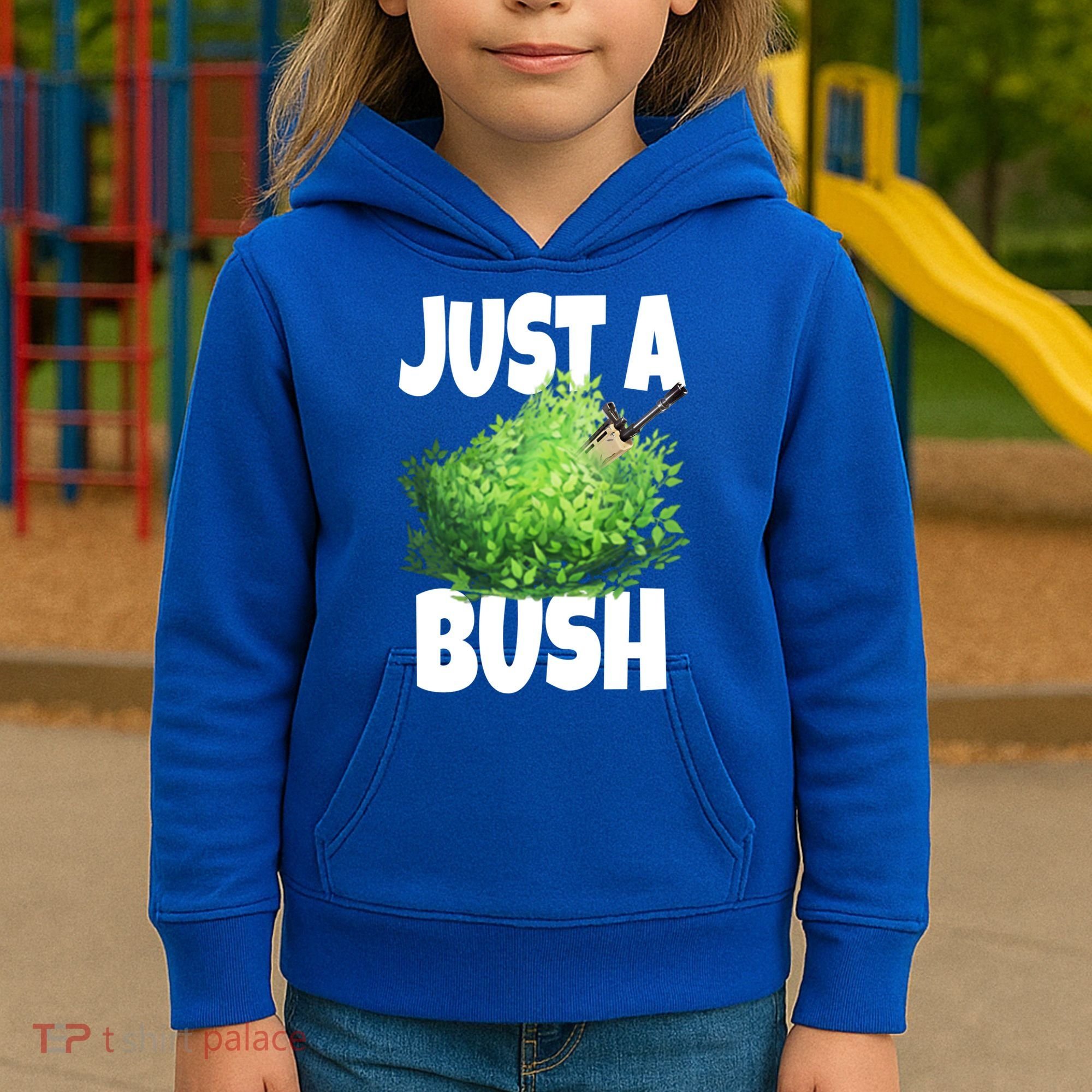 Just A Bush Camper Gamers Kids Hoodie