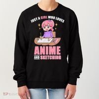 Just A Girl Who Loves Anime And Sketching Women's Sweatshirt thumb 0