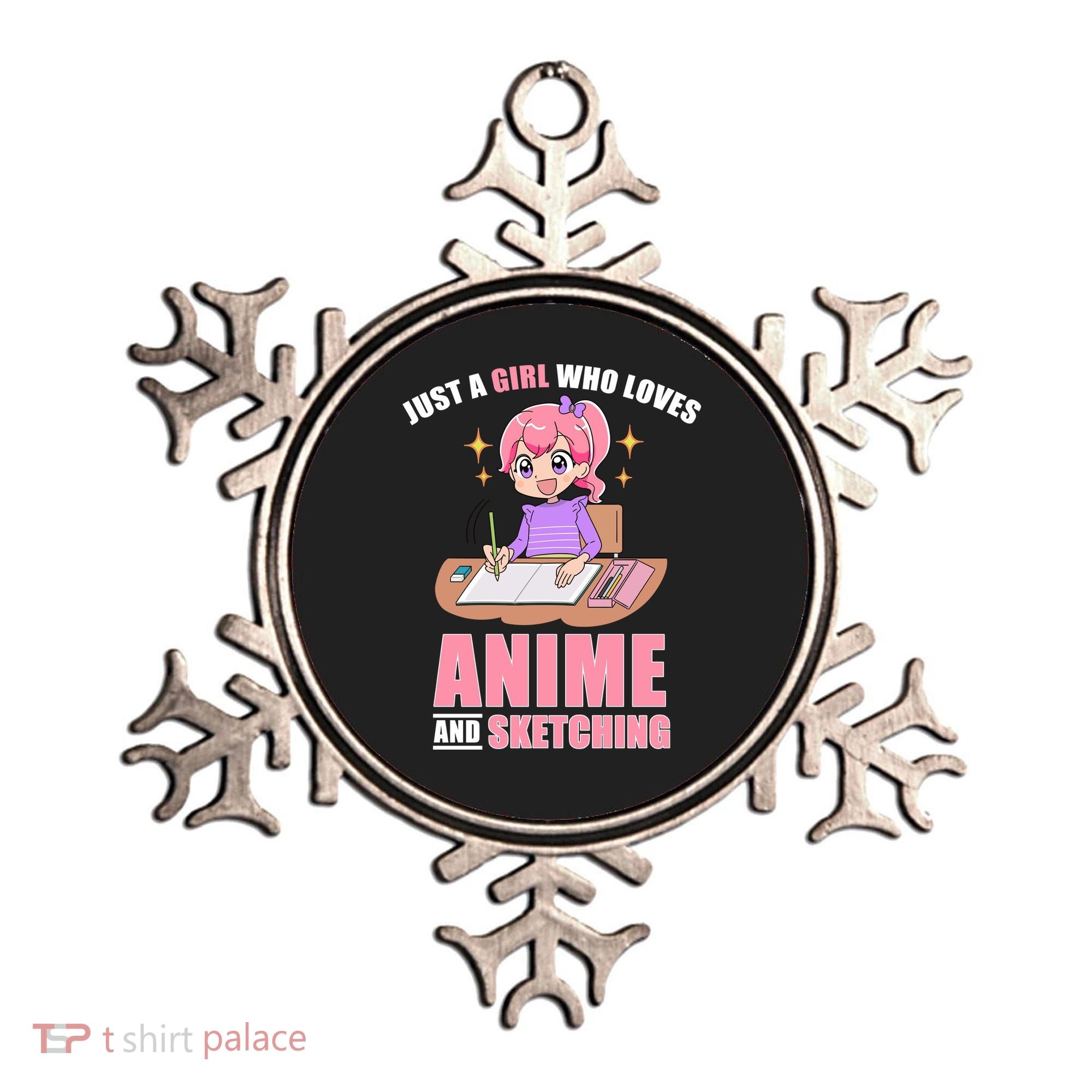 Just A Girl Who Loves Anime And Sketching Ornament