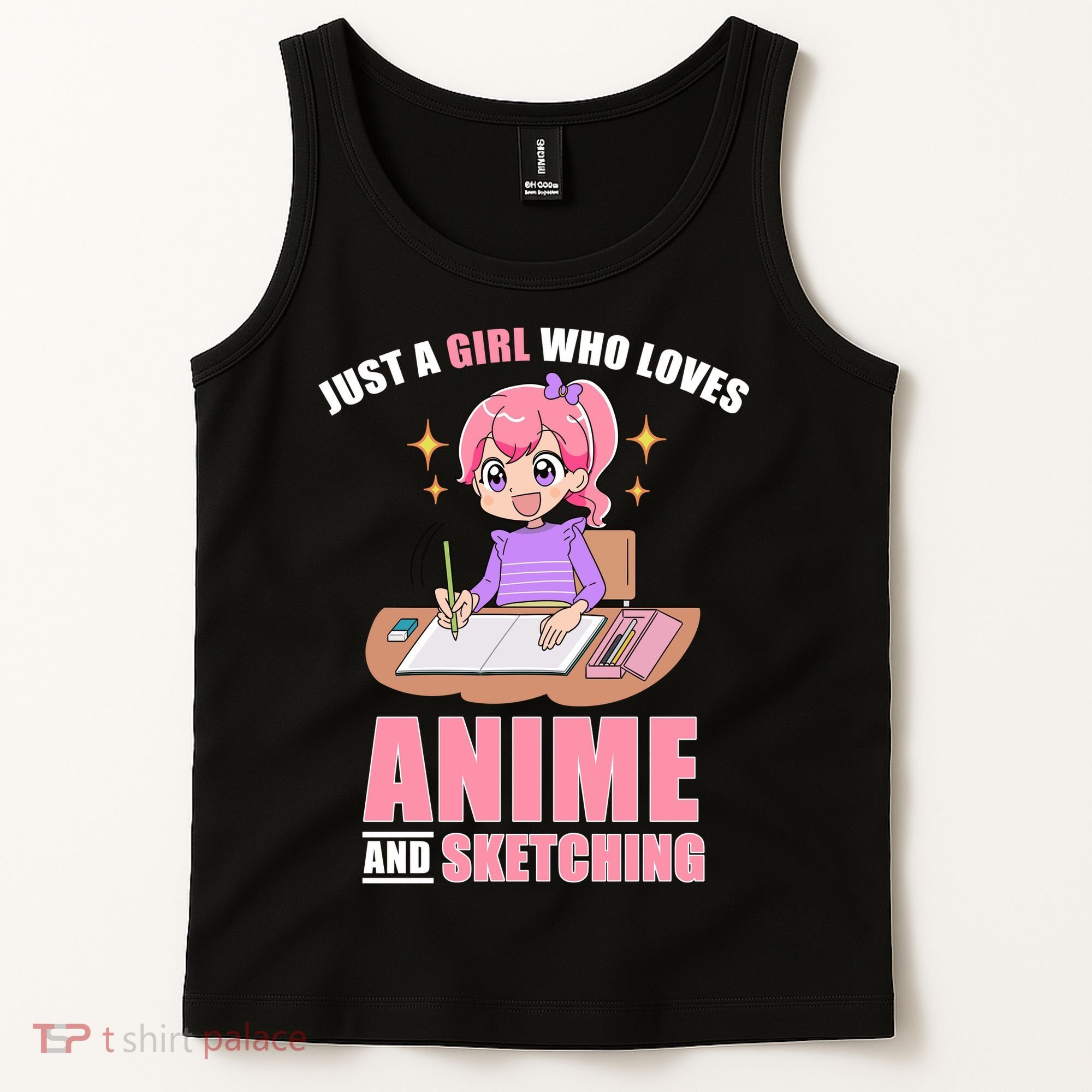 Just A Girl Who Loves Anime And Sketching Tank Top