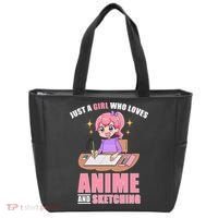 Just A Girl Who Loves Anime And Sketching Tote Bag thumb 0