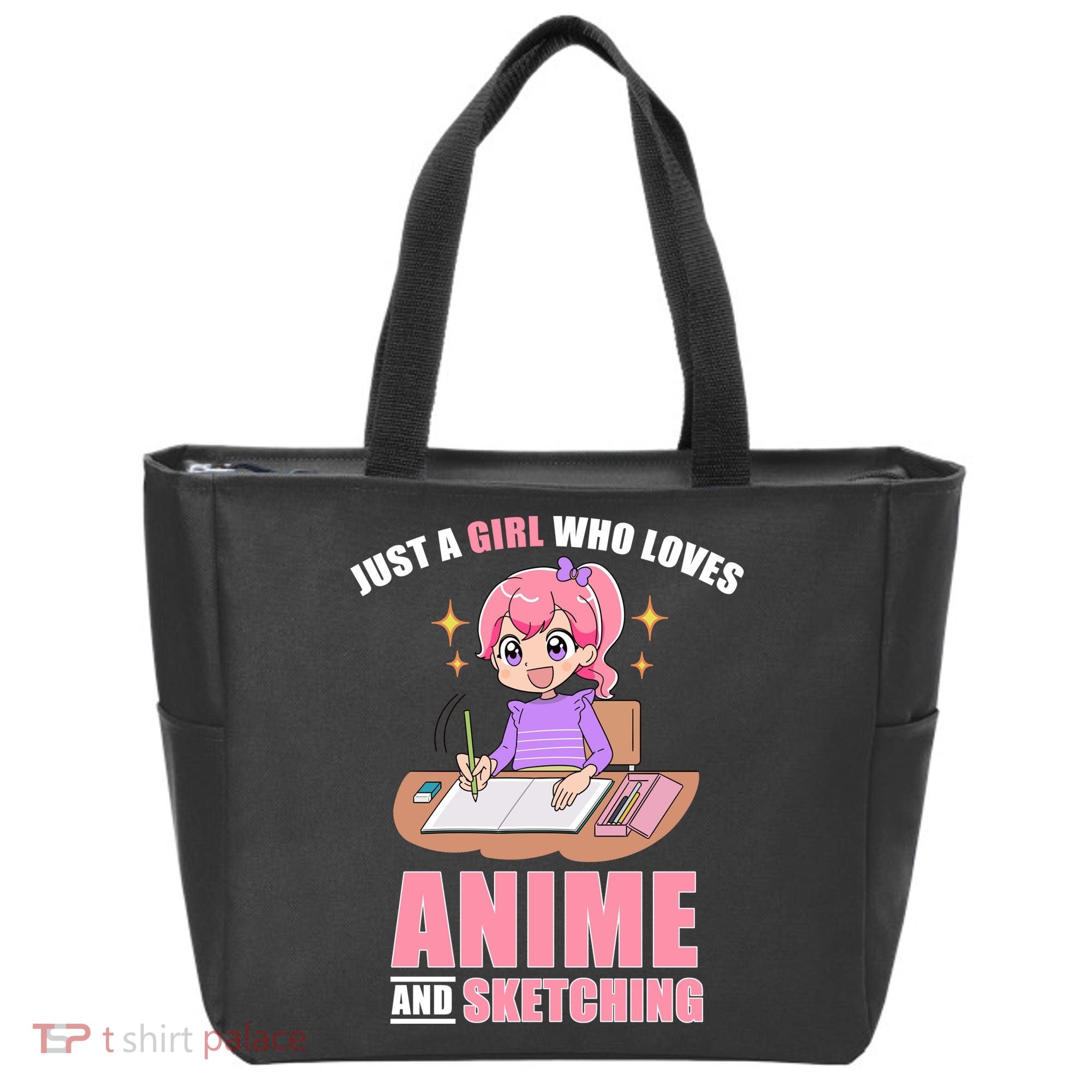 Just A Girl Who Loves Anime And Sketching Tote Bag