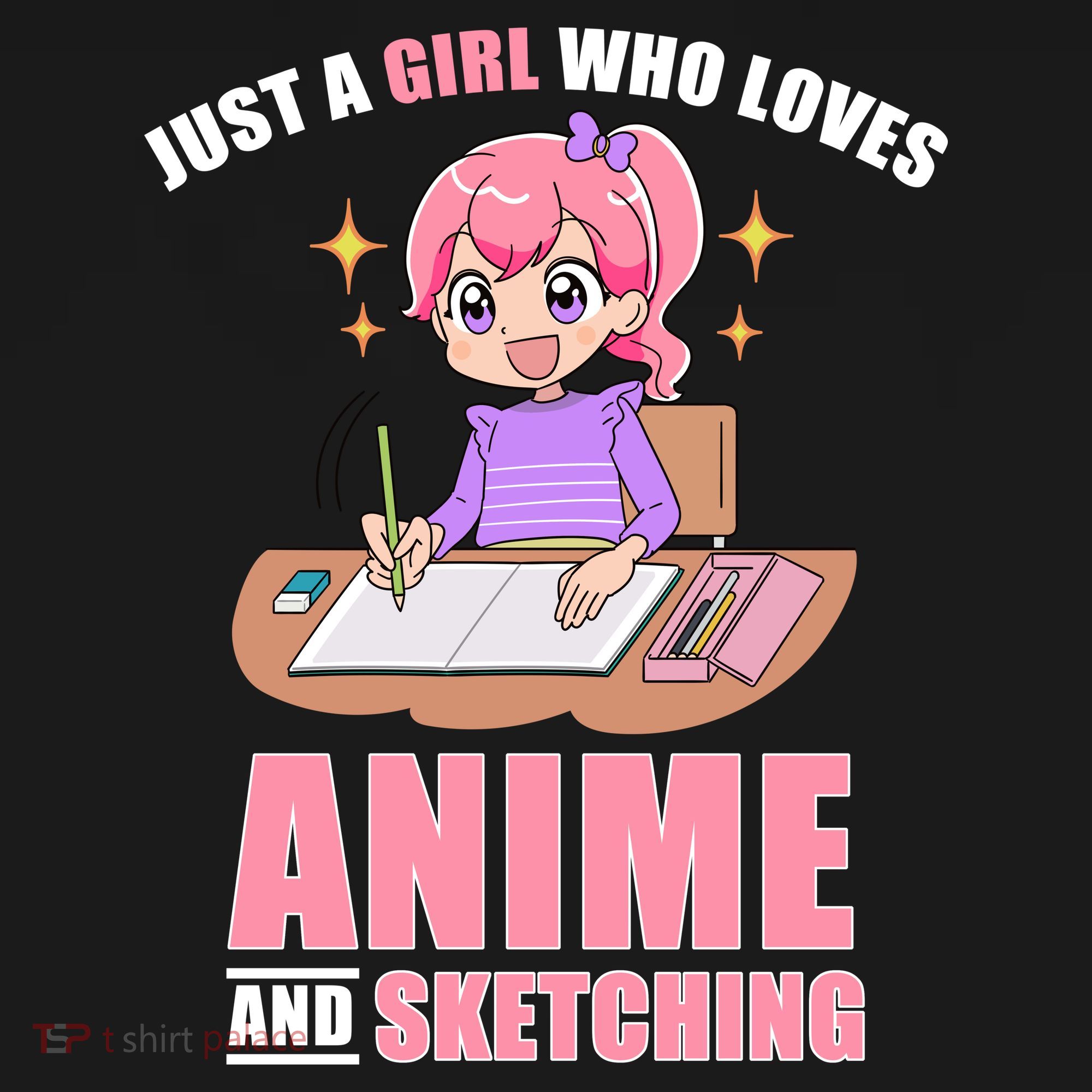 Just A Girl Who Loves Anime And Sketching Tote Bag