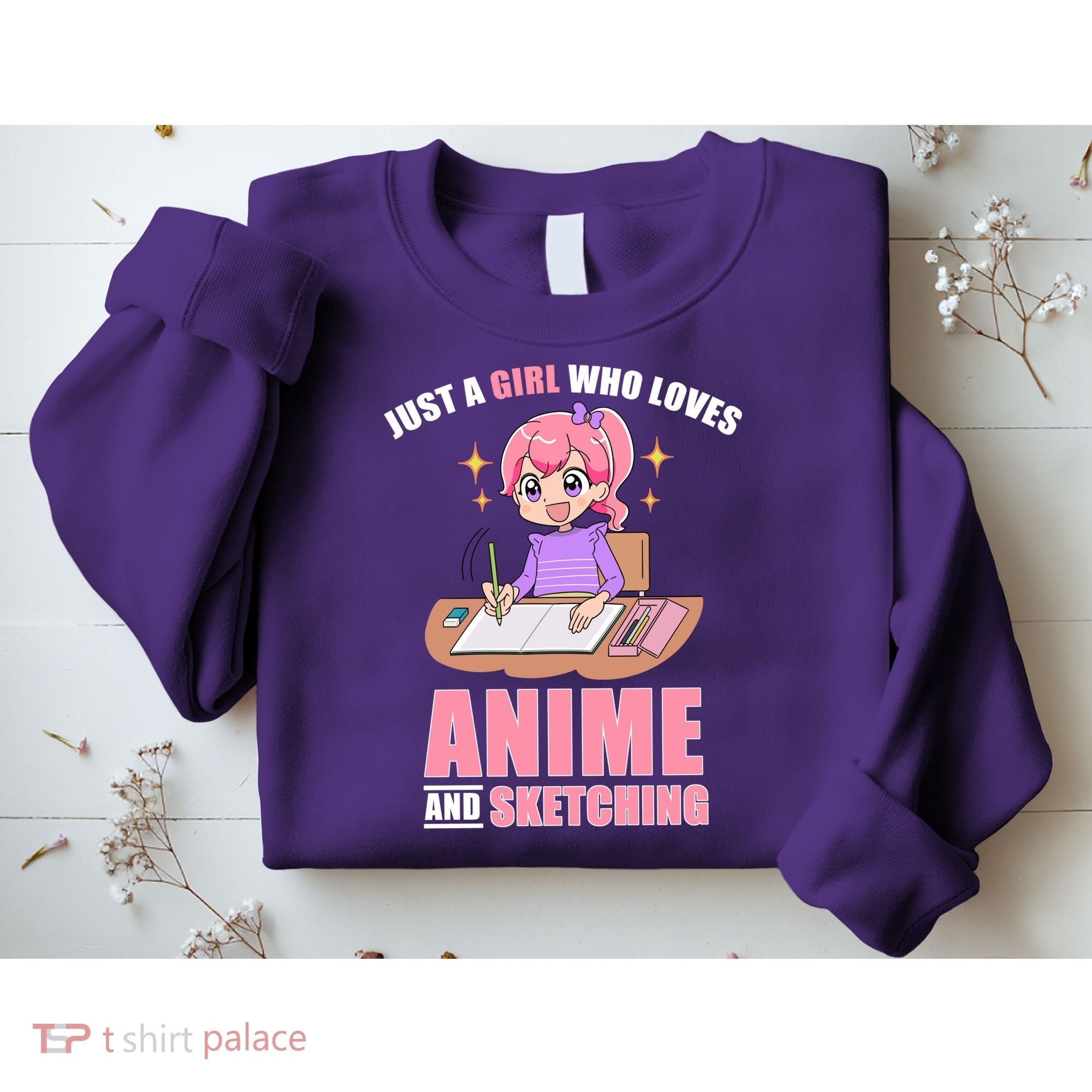 Just A Girl Who Loves Anime And Sketching Sweatshirt