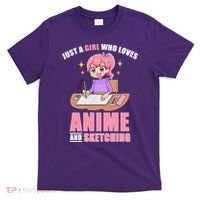 Just A Girl Who Loves Anime And Sketching T-Shirt thumb 0