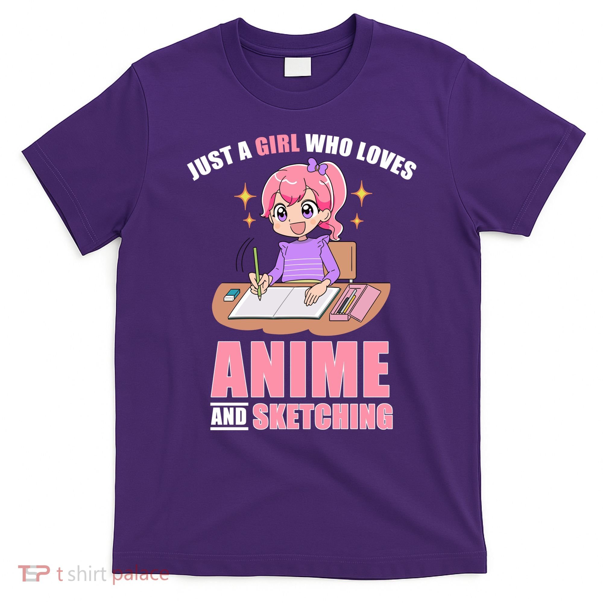 Just A Girl Who Loves Anime And Sketching T-Shirt