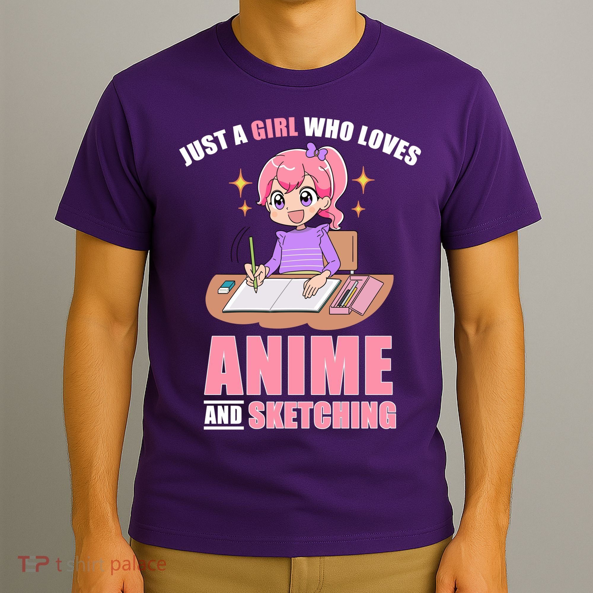 Just A Girl Who Loves Anime And Sketching T-Shirt