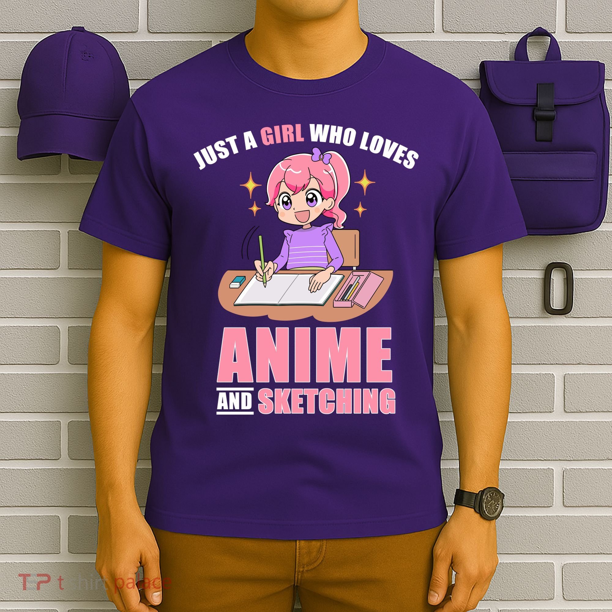 Just A Girl Who Loves Anime And Sketching T-Shirt