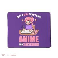 Just A Girl Who Loves Anime And Sketching Mousepad thumb 0
