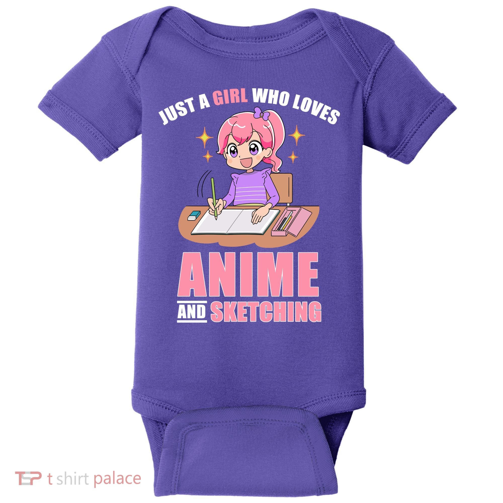 Just A Girl Who Loves Anime And Sketching Baby Bodysuit