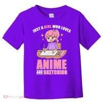 Just A Girl Who Loves Anime And Sketching Toddler T-Shirt thumb 0