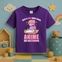 Just A Girl Who Loves Anime And Sketching Toddler T-Shirt thumb 3
