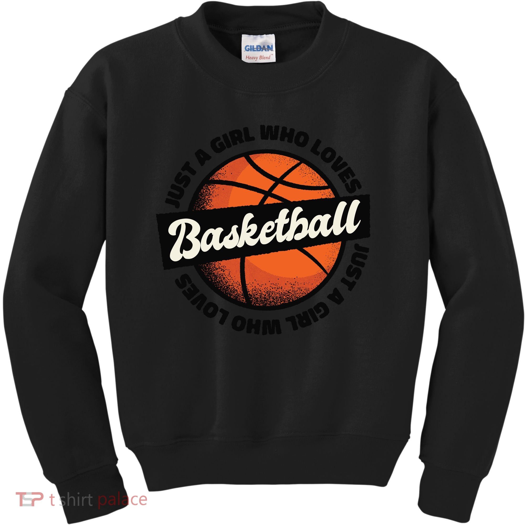 Just A Girl Who Loves Basketball Kids Sweatshirt