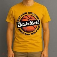 Just A Girl Who Loves Basketball T-Shirt thumb 3