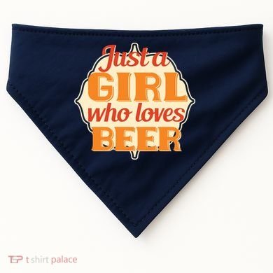 Just A Girl Who Loves Beer USA-Made Doggie Bandana