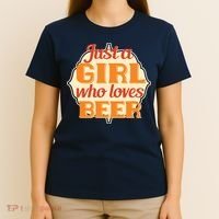 Just A Girl Who Loves Beer T-Shirt thumb 4