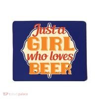 Just A Girl Who Loves Beer Mousepad thumb 0