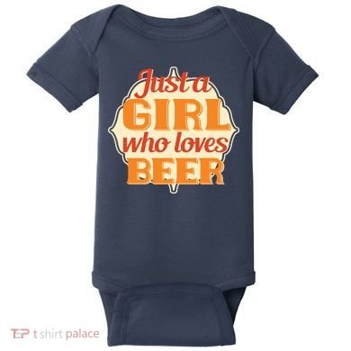 Just A Girl Who Loves Beer Baby Bodysuit