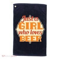 Just A Girl Who Loves Beer Golf Towel thumb 0
