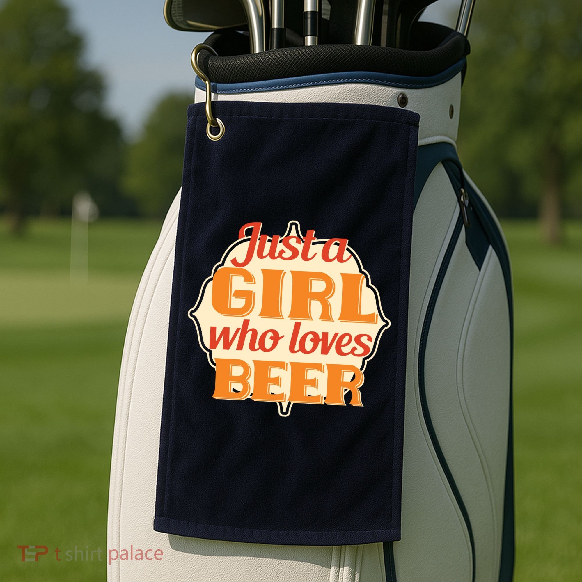 Just A Girl Who Loves Beer Golf Towel
