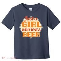Just A Girl Who Loves Beer Toddler T-Shirt thumb 0