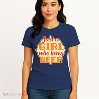 Just A Girl Who Loves Beer Women's T-Shirt thumb 4