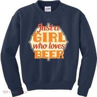 Just A Girl Who Loves Beer Kids Sweatshirt thumb 0