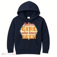 Just A Girl Who Loves Beer Kids Hoodie thumb 0
