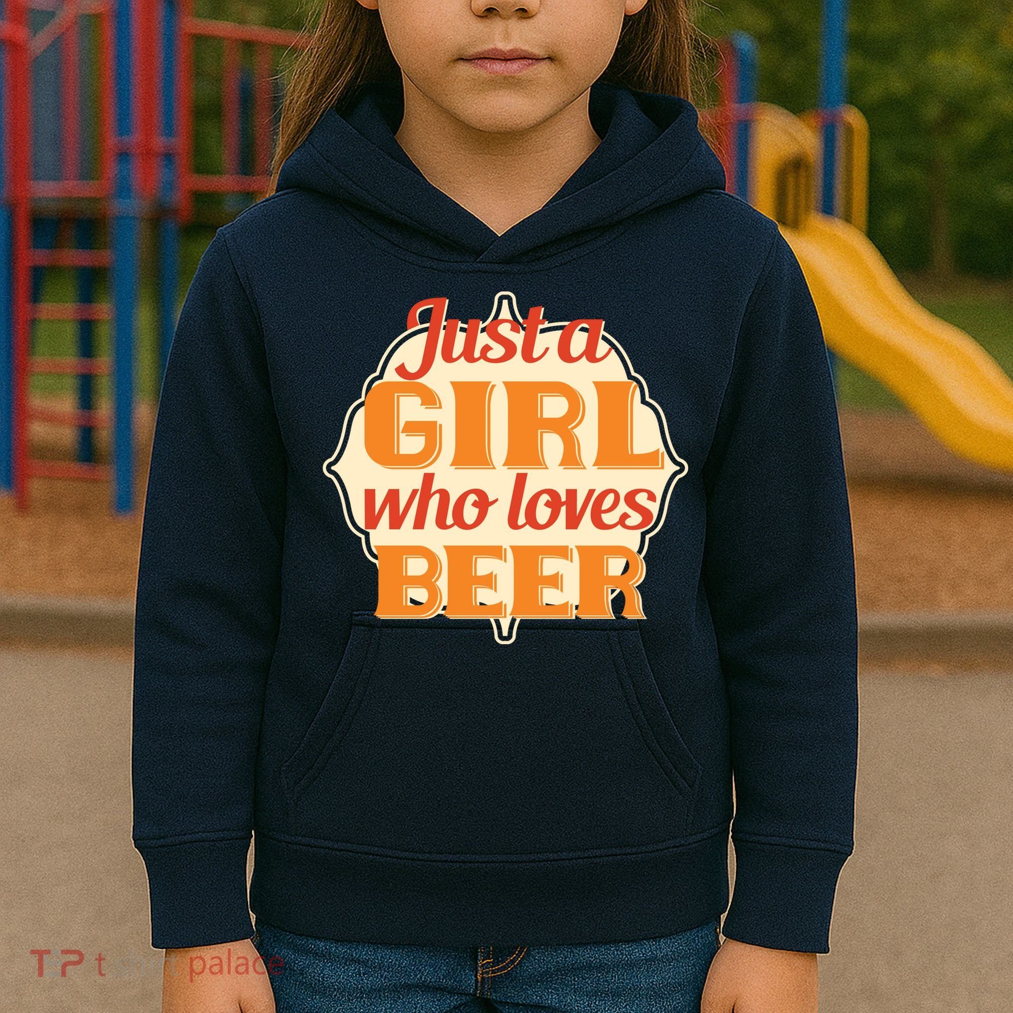 Just A Girl Who Loves Beer Kids Hoodie