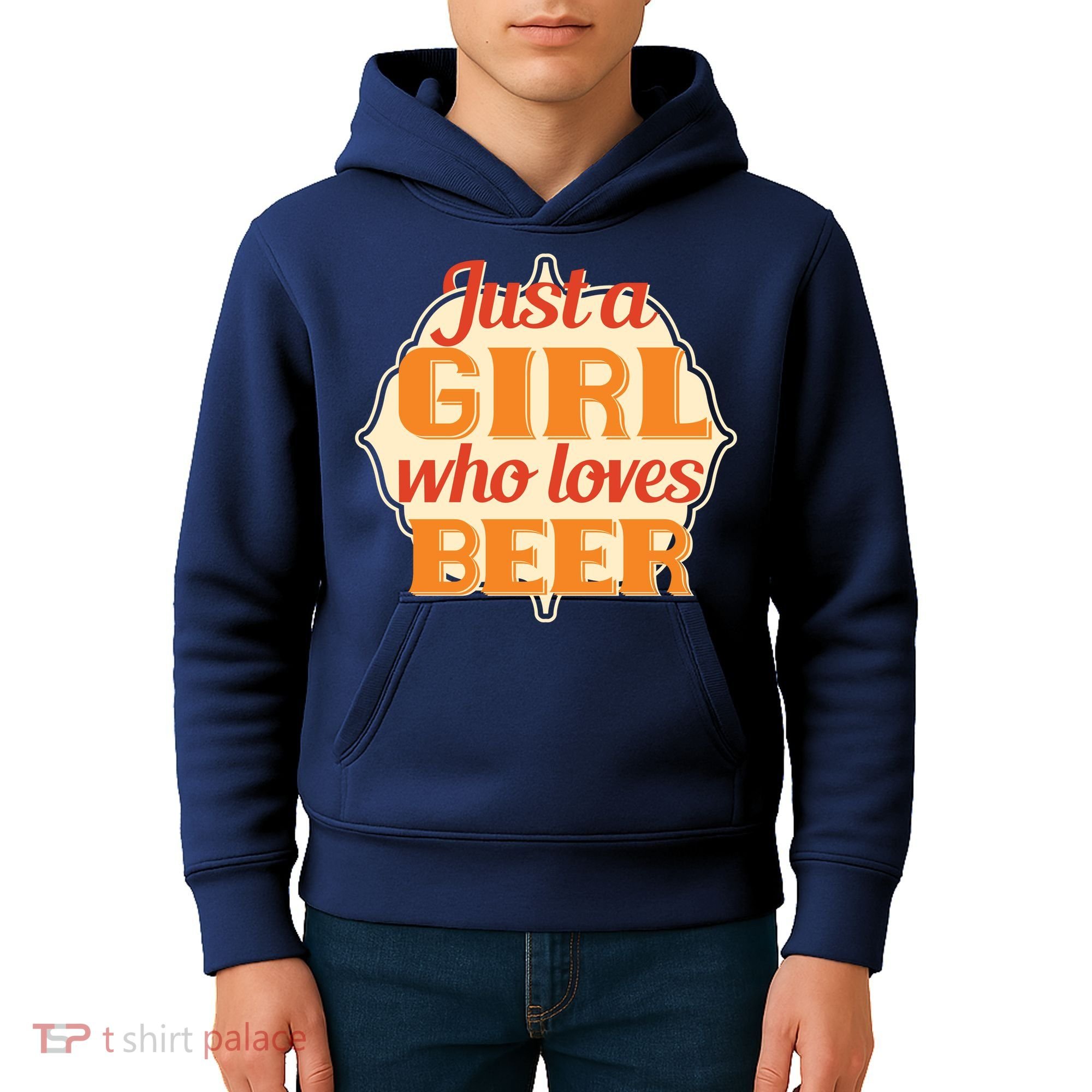 Just A Girl Who Loves Beer Kids Hoodie