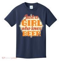 Just A Girl Who Loves Beer Kids T-Shirt thumb 0