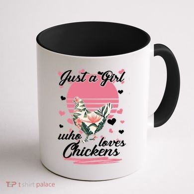 Just A Girl Who Loves Chickens Coffee Mug back