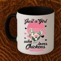Just A Girl Who Loves Chickens Coffee Mug thumb 2